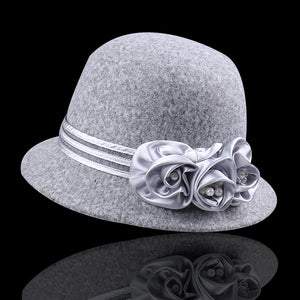 Elegant Adjustable Flower Decorated Hat