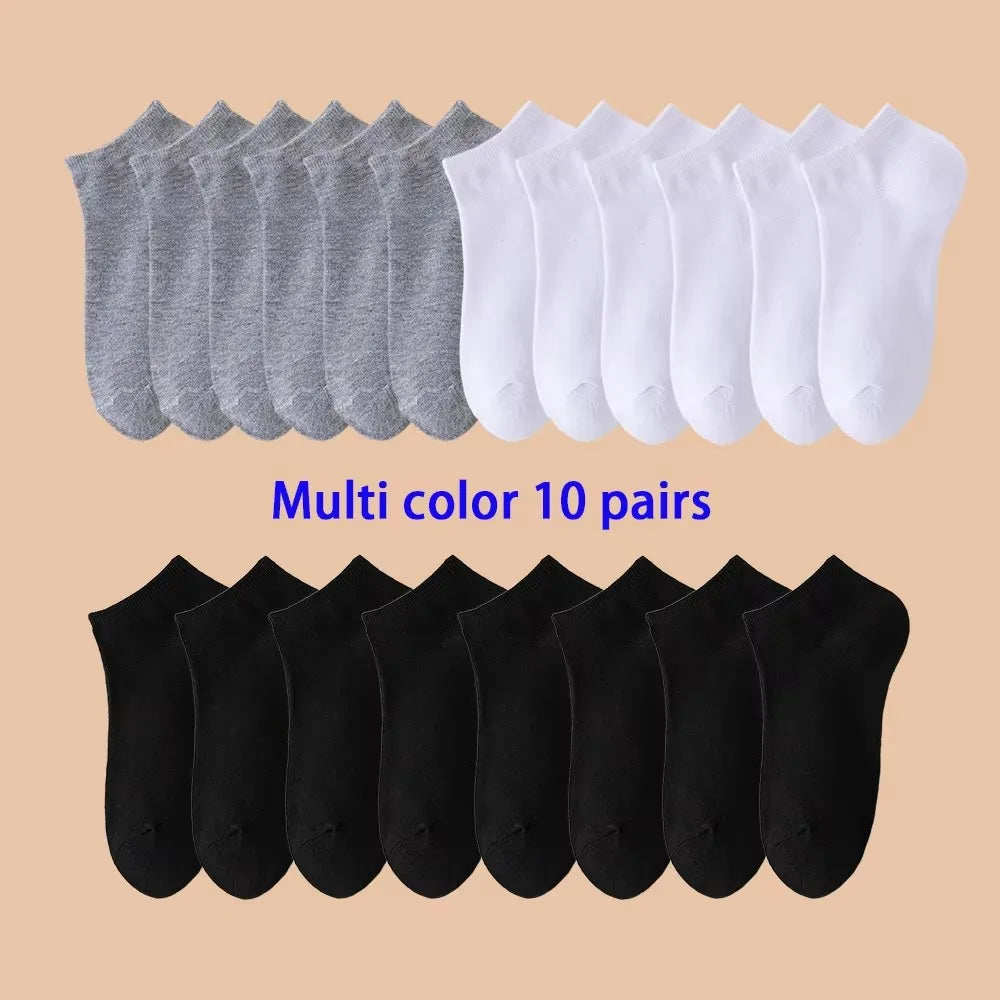 🧦 10/20 Pairs Unisex Low-Cut Boat Socks – Breathable, Comfy & Everyday Ready