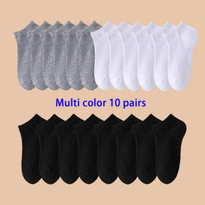 🧦 10/20 Pairs Unisex Low-Cut Boat Socks – Breathable, Comfy & Everyday Ready