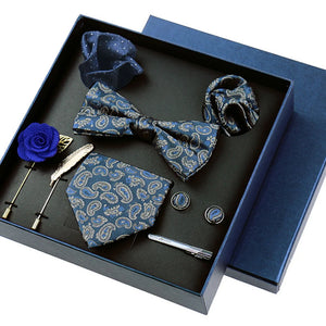 8-Piece Business Blue Tie Gift Set β Elevate Your Style π©π