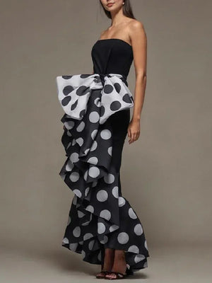 Bonboho Tight Polka Dot Sheath Dress – A Timeless Statement for Elegant Evenings
