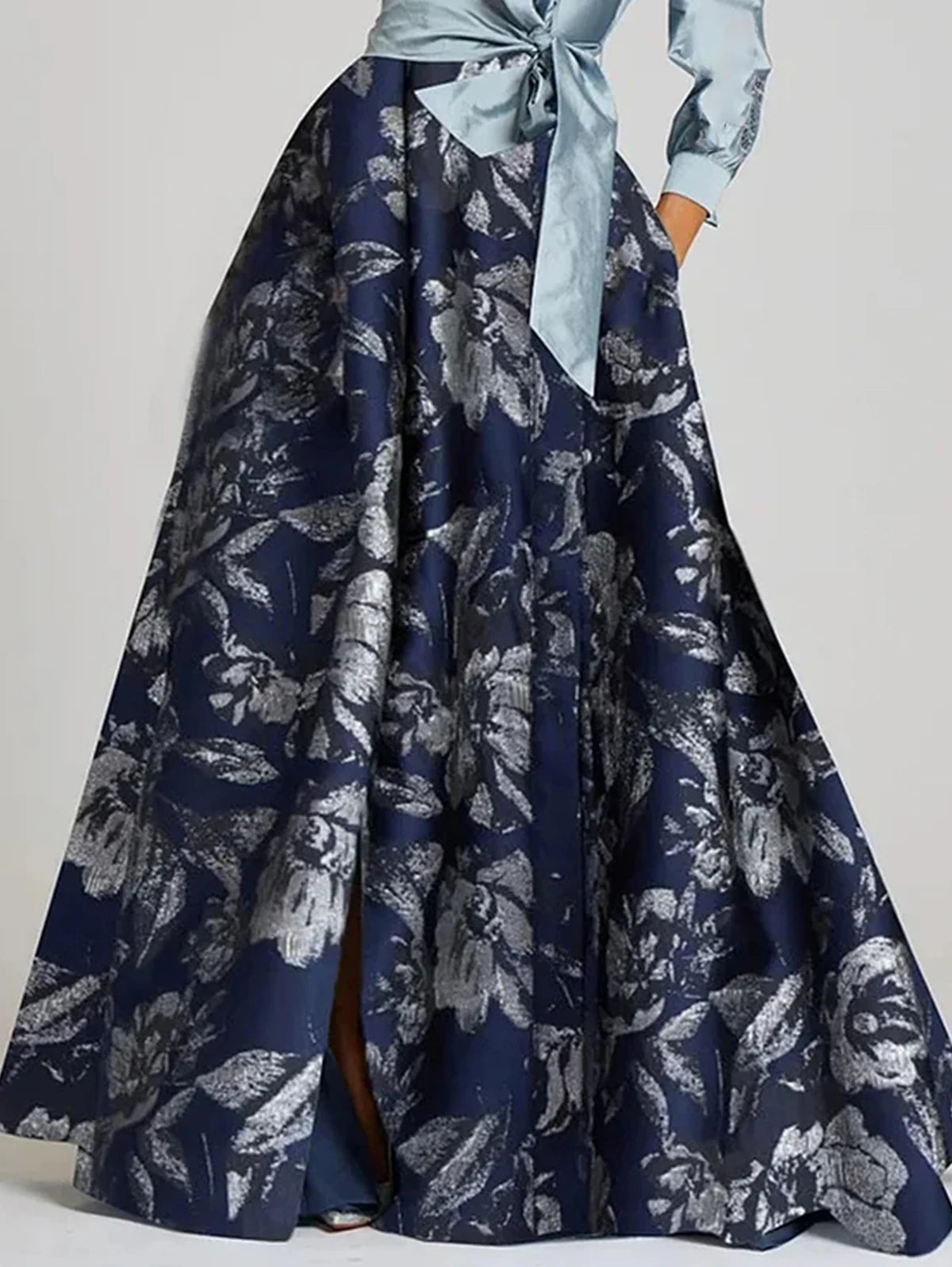 Elegant Floral Print Maxi Dress