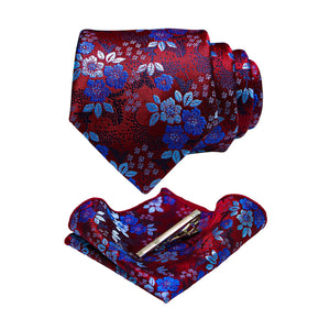 JEMYGINS Floral Silk Men’s Tie Set – Elevate Your Style with Elegance