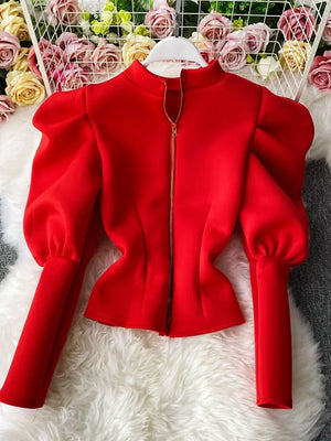 Temperament Stand-up Collar Shirt – Elegant Style for Every Season