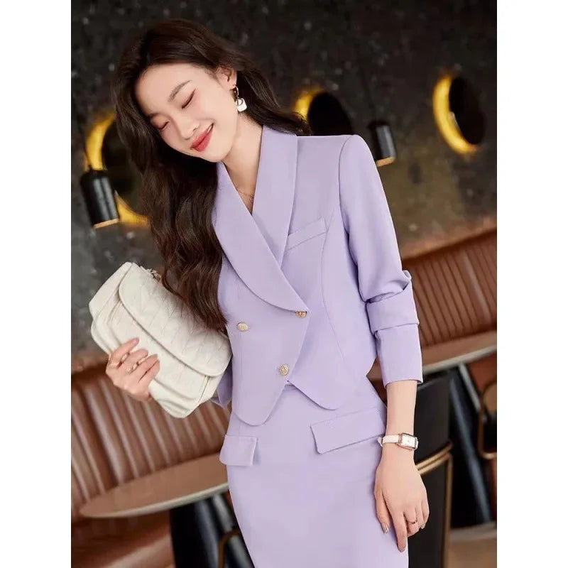 πΈ UNXX Autumn Fragrance Style Short Waist Blazer & Skirt Set