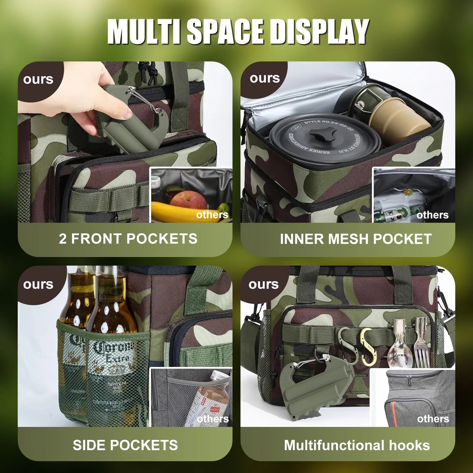 Men's Insulated Lunch Bag β Durable, Leak-Proof Soft Cooler Bag (18L / 20 Cans)