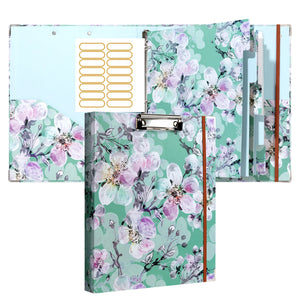 Cute 3-Ring Binder with 5-Tab Dividers, Pockets & Low-Profile Clipboard – Perfect for Office, School, or Home