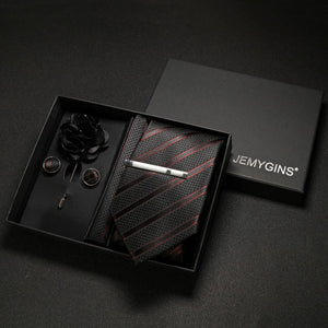 Wine Red Paisley Silk Tie Set – A Touch of Elegance for Every Occasion