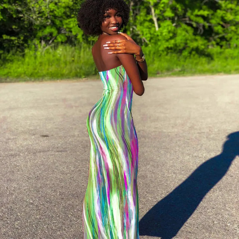 🌸 2023 Spring & Summer Off-Shoulder Chest Wrap Bandage Dress