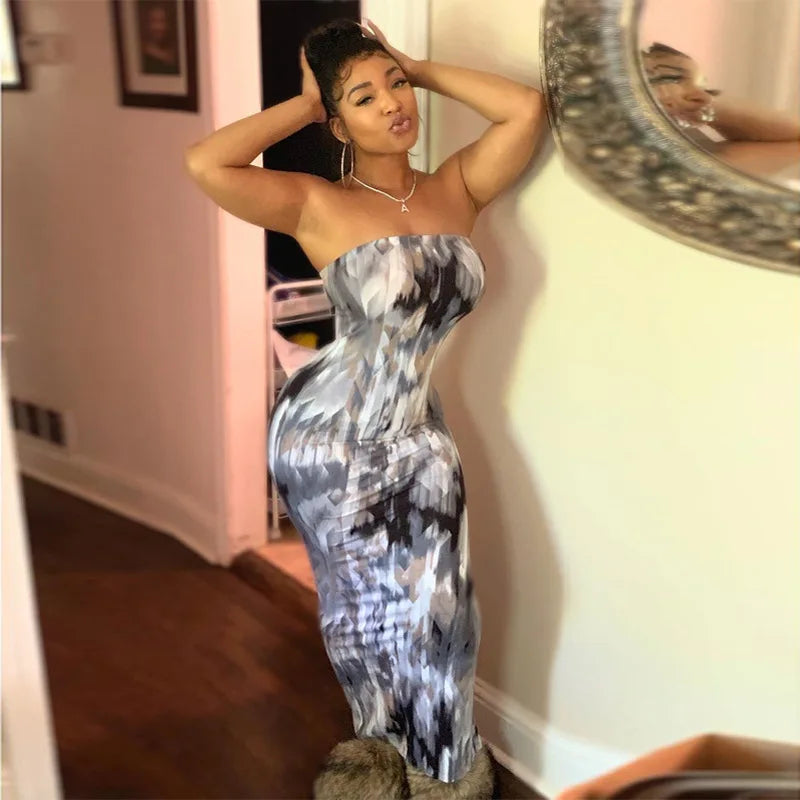 🌸 2023 Spring & Summer Off-Shoulder Chest Wrap Bandage Dress