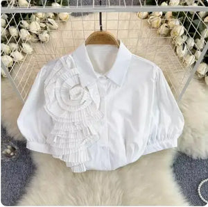 OCEANLOVE 3D Floral Blouse β Elegance in Every Petal πΈ