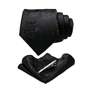 JEMYGINS Floral Silk Men’s Tie Set – Elevate Your Style with Elegance