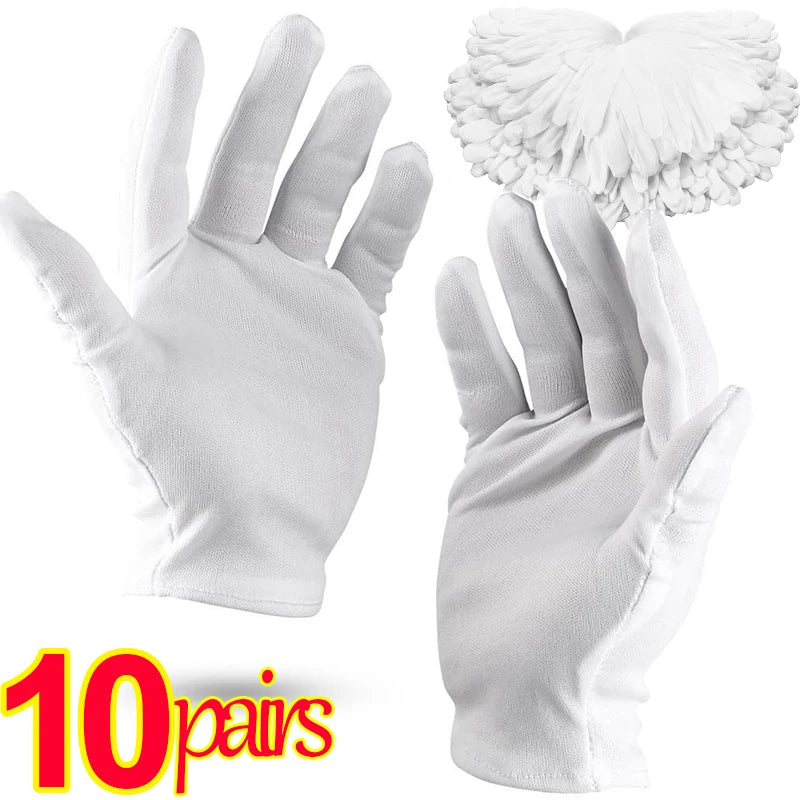Elegant White Dress Gloves - Perfect for Honor Guard, Parades, and Special Occasions