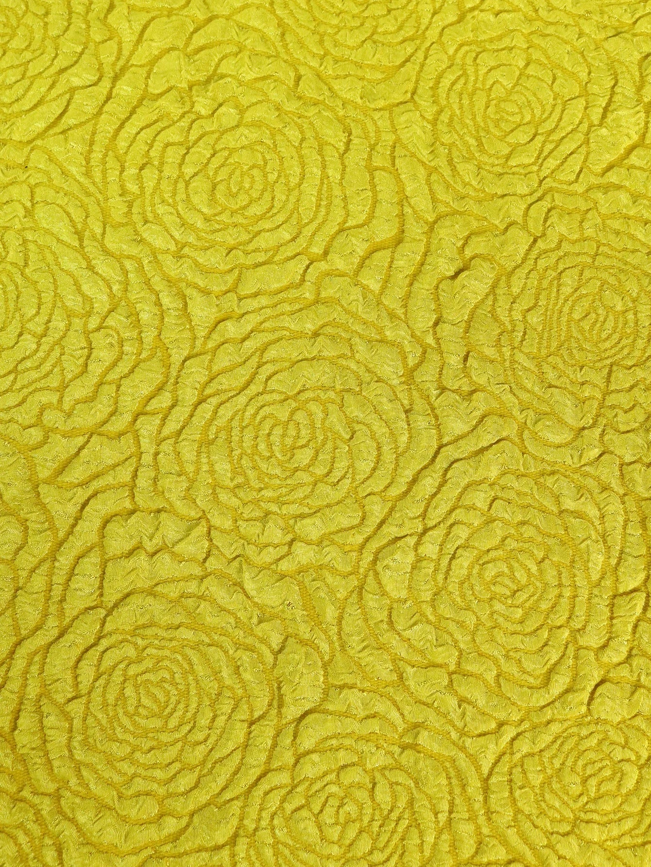 Jacquard Women’s Elegant A-Line Dress – Puff Sleeve 3D Flower Dress