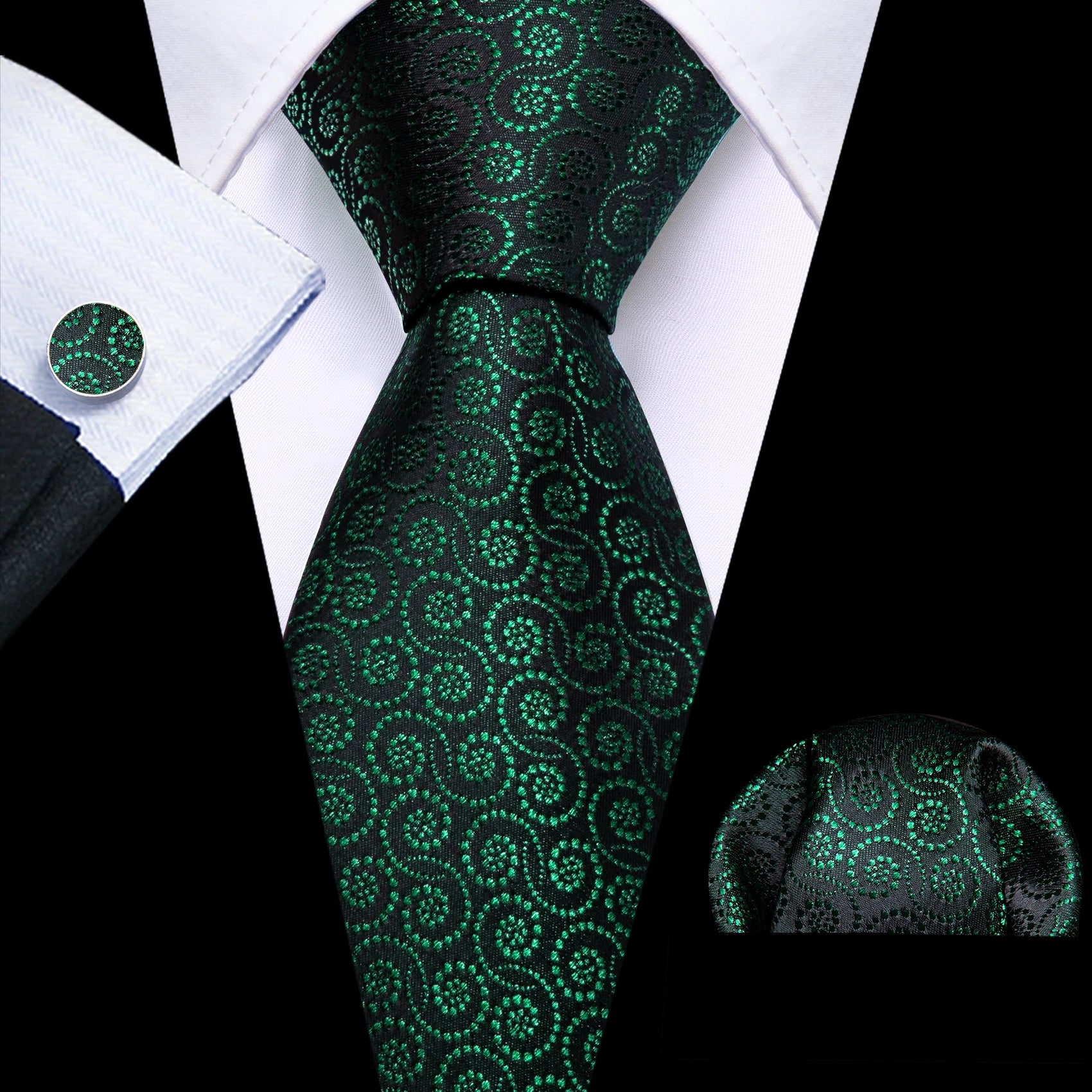 Fashion Teal Novelty Men Tie Set by Barry Wang
