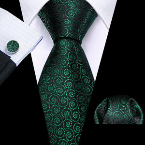 Fashion Teal Novelty Men Tie Set by Barry Wang