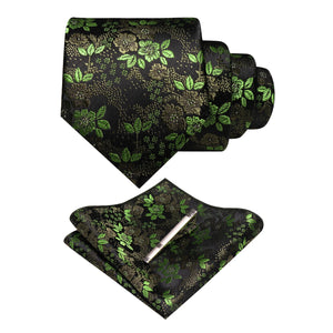 JEMYGINS Floral Silk Men’s Tie Set – Elevate Your Style with Elegance