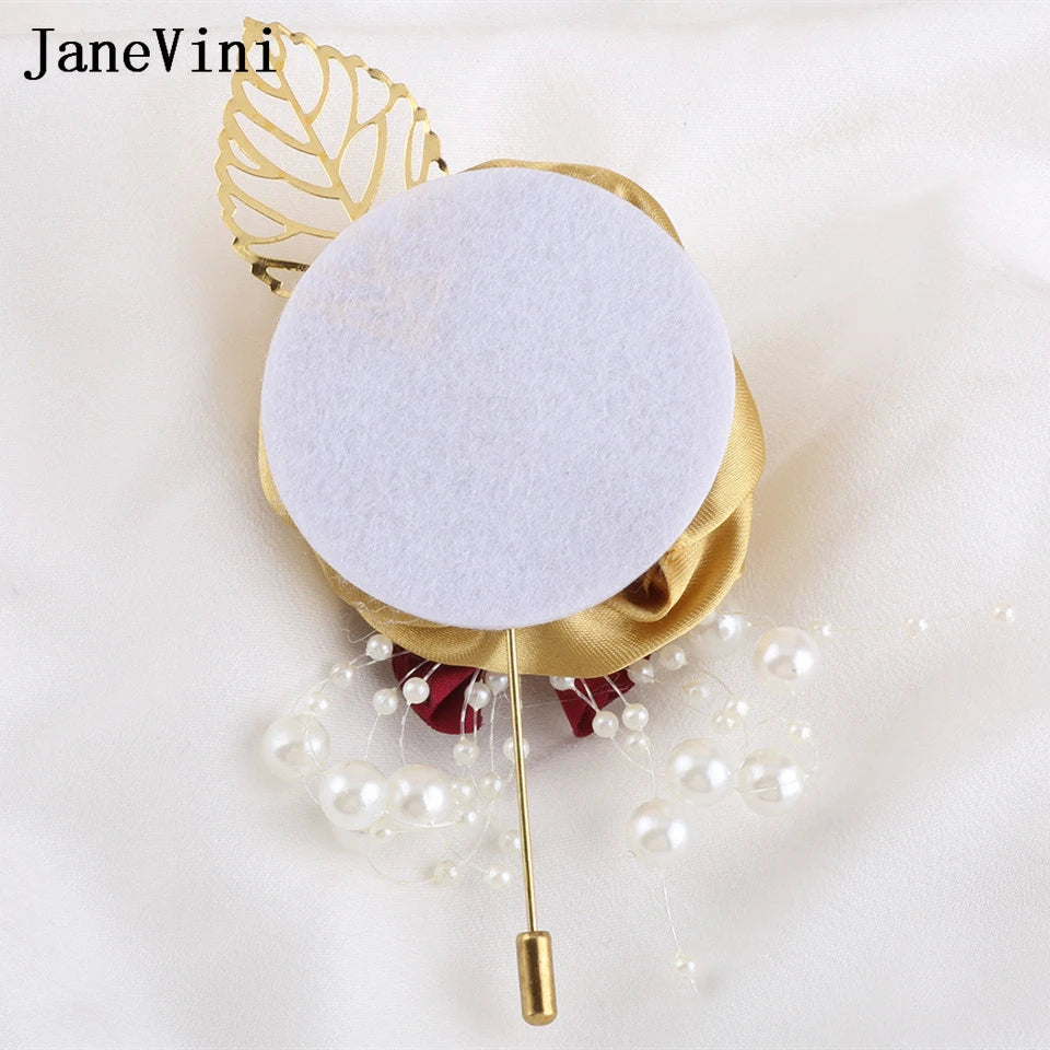 Jane Vini Luxury Gold Groom Boutonniere