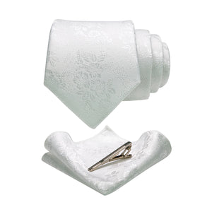 JEMYGINS Floral Silk Men’s Tie Set – Elevate Your Style with Elegance