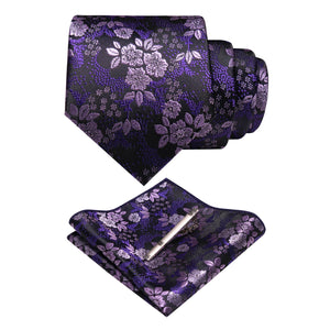 JEMYGINS Floral Silk Men’s Tie Set – Elevate Your Style with Elegance