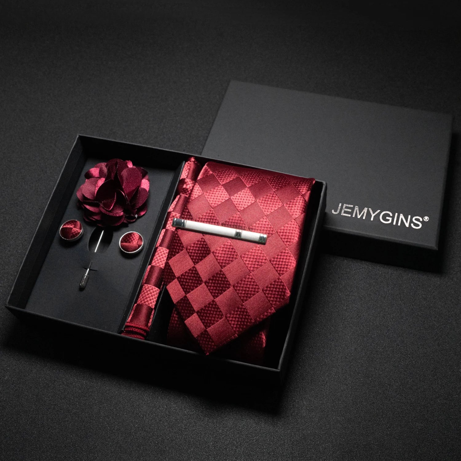 Wine Red Paisley Silk Tie Set – A Touch of Elegance for Every Occasion