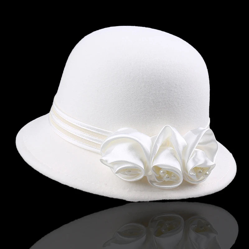 Elegant Adjustable Flower Decorated Hat