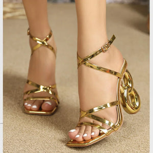 Eilyken Fashion Golden High Heels
