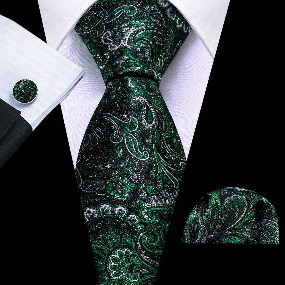 Fashion Teal Novelty Men Tie Set by Barry Wang