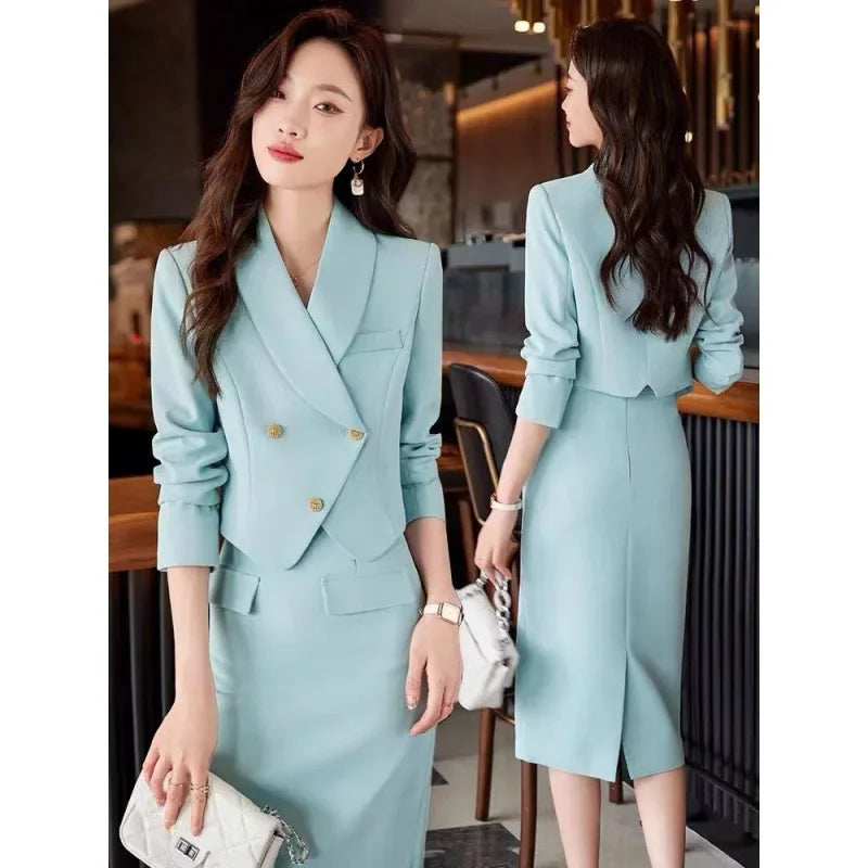πΈ UNXX Autumn Fragrance Style Short Waist Blazer & Skirt Set