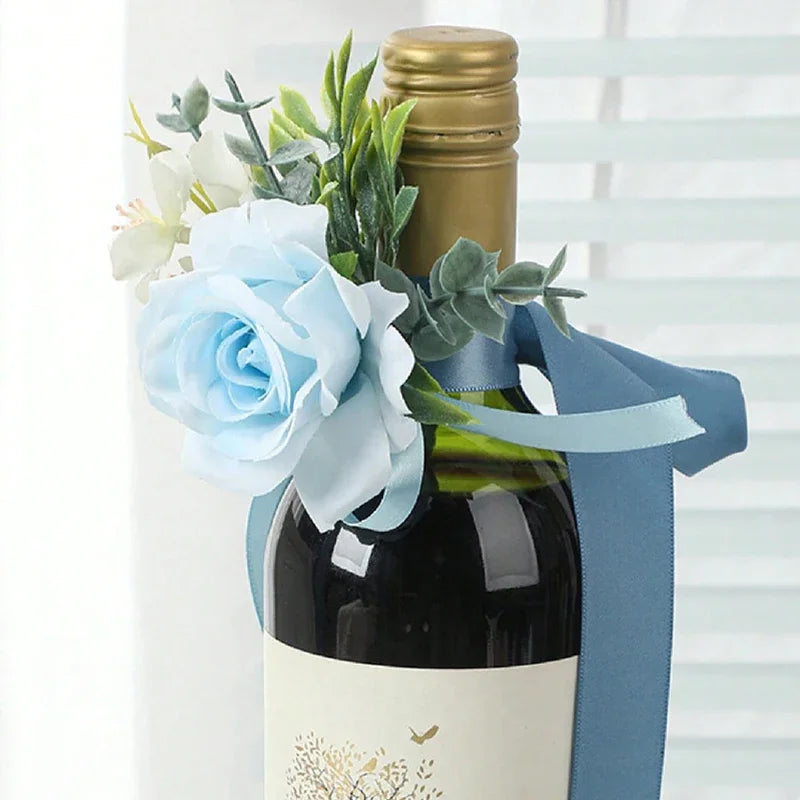 Blue Lotus Rose Corsage & Boutonniere Set