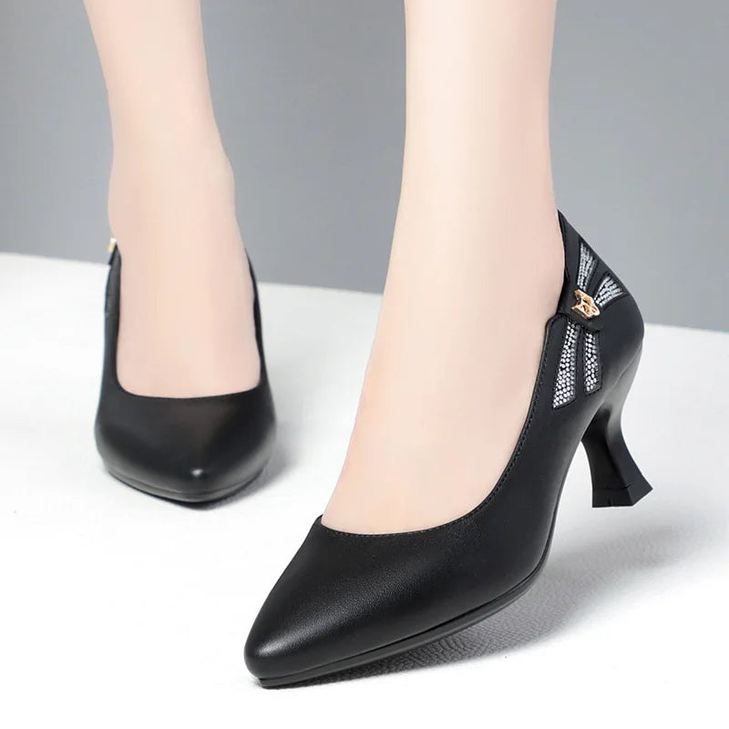 Genuine Leather Women's Shoes β Spring Collection