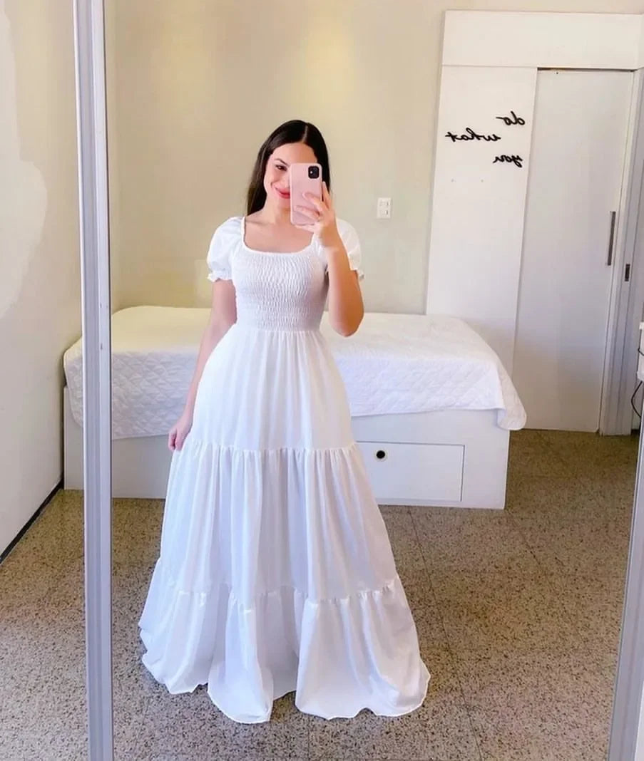 Embrace Elegance with Our Off-Shoulder Fragrant Long Solid Color Women's Dress