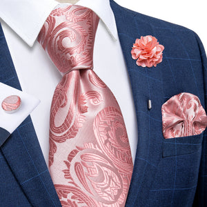 Luxury Yellow Solid Silk Tie Set for Men