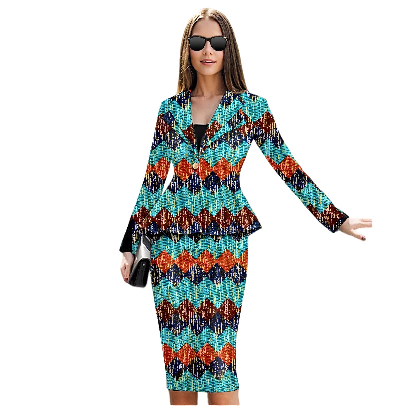 πΊ African Dress for Women β Kente Print Ankara Dashiki 2-Piece Set