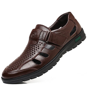 Men’s Genuine Leather Sandals – Breathable, Comfortable, and Made for Summer