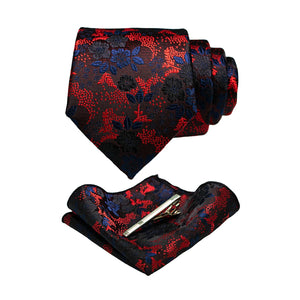 JEMYGINS Floral Silk Men’s Tie Set – Elevate Your Style with Elegance