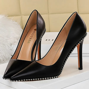 🔥 Studded Rivet High Heels – Bold, Chic & Unapologetically You