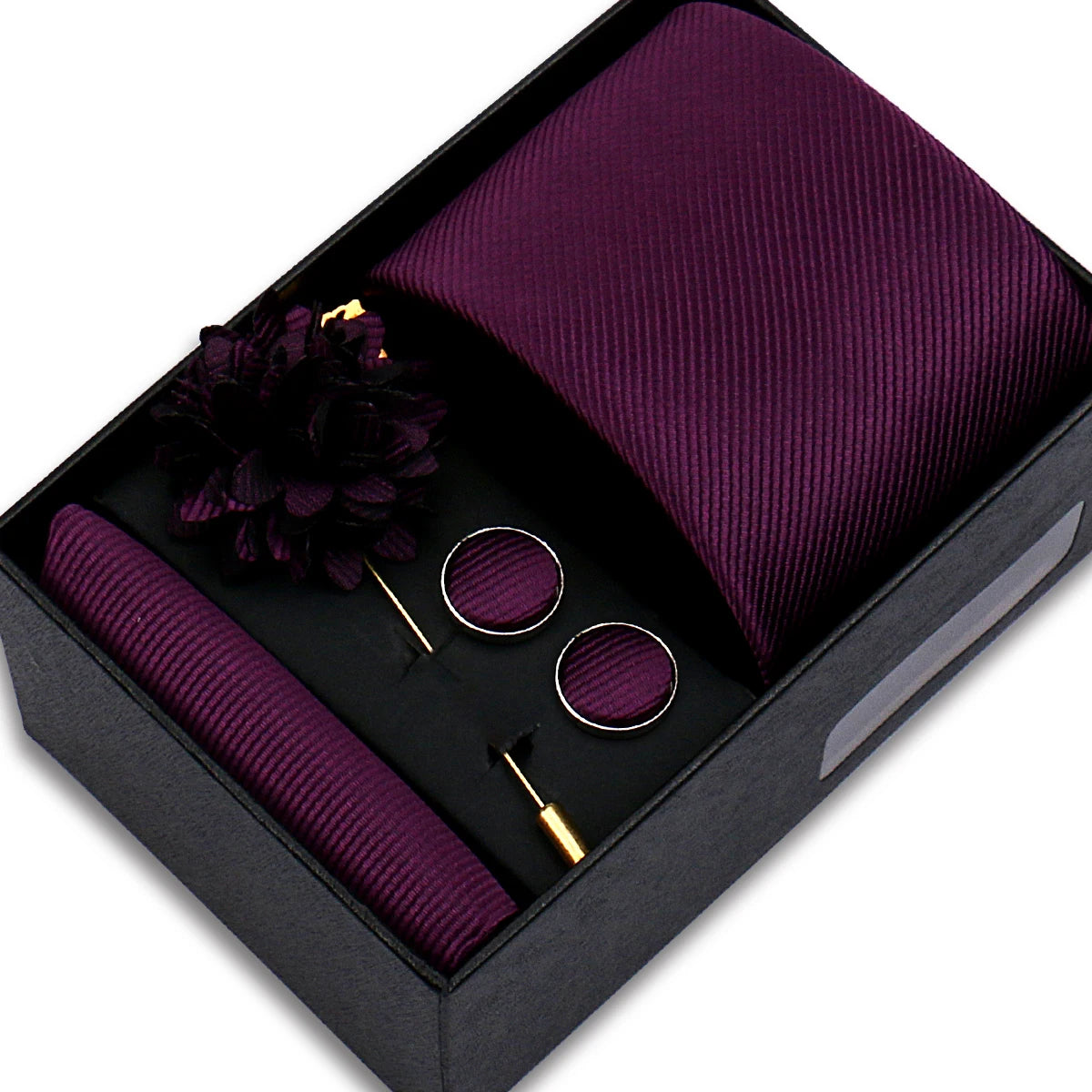 Top-Quality Solid Color Tie Set β The Perfect Touch of Elegance