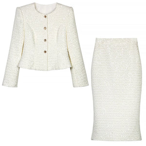 ✨ New Fashionable & Elegant Light Luxury Sequin Two-Piece Set