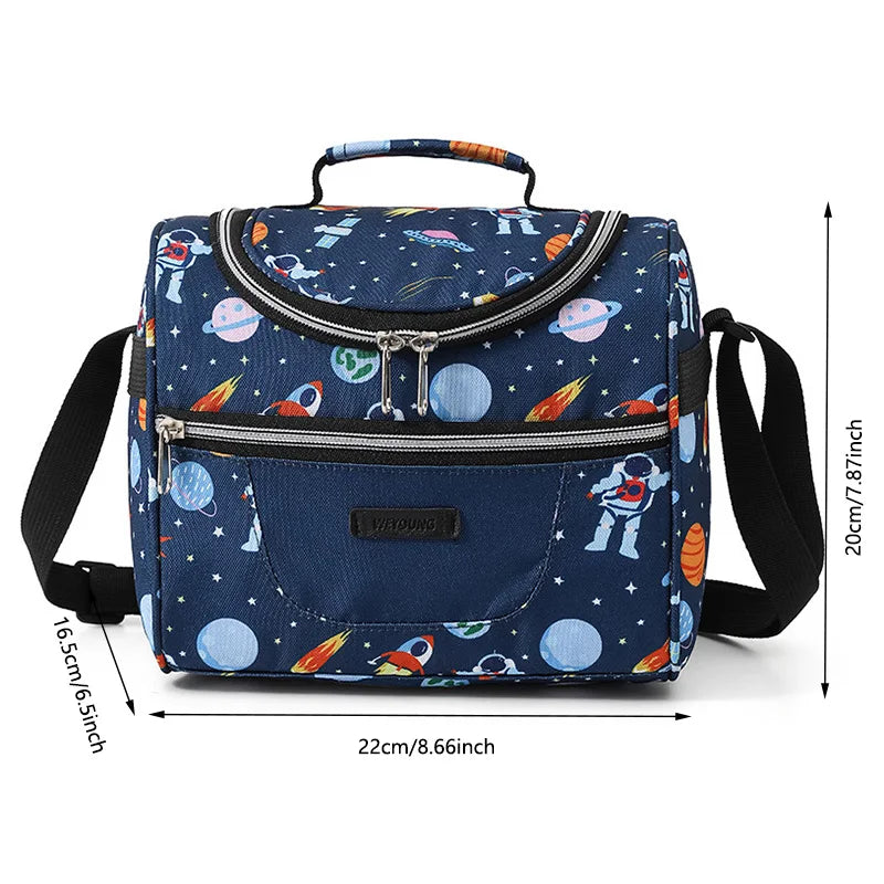 Print Cartoon Insulated Lunch Tote