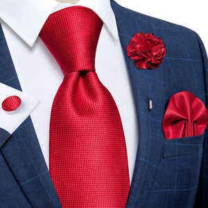 Blue Silver Paisley Neck Tie Set for Men