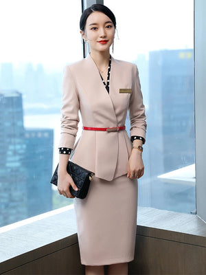 💖 Elegant Women’s Formal Skirt Suit Two-Piece Set