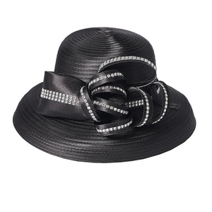 FS Lady Elegant White Wide Brim Hat – Perfect for Tea Parties, Weddings & Church