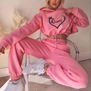 Women’s Hooded Sportswear Tracksuit – Casual 2‑Piece Jogging Set (2025 Collection)