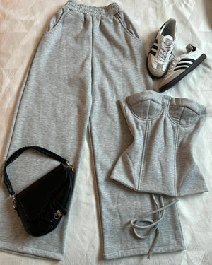Light Gray Pants Suit for Women