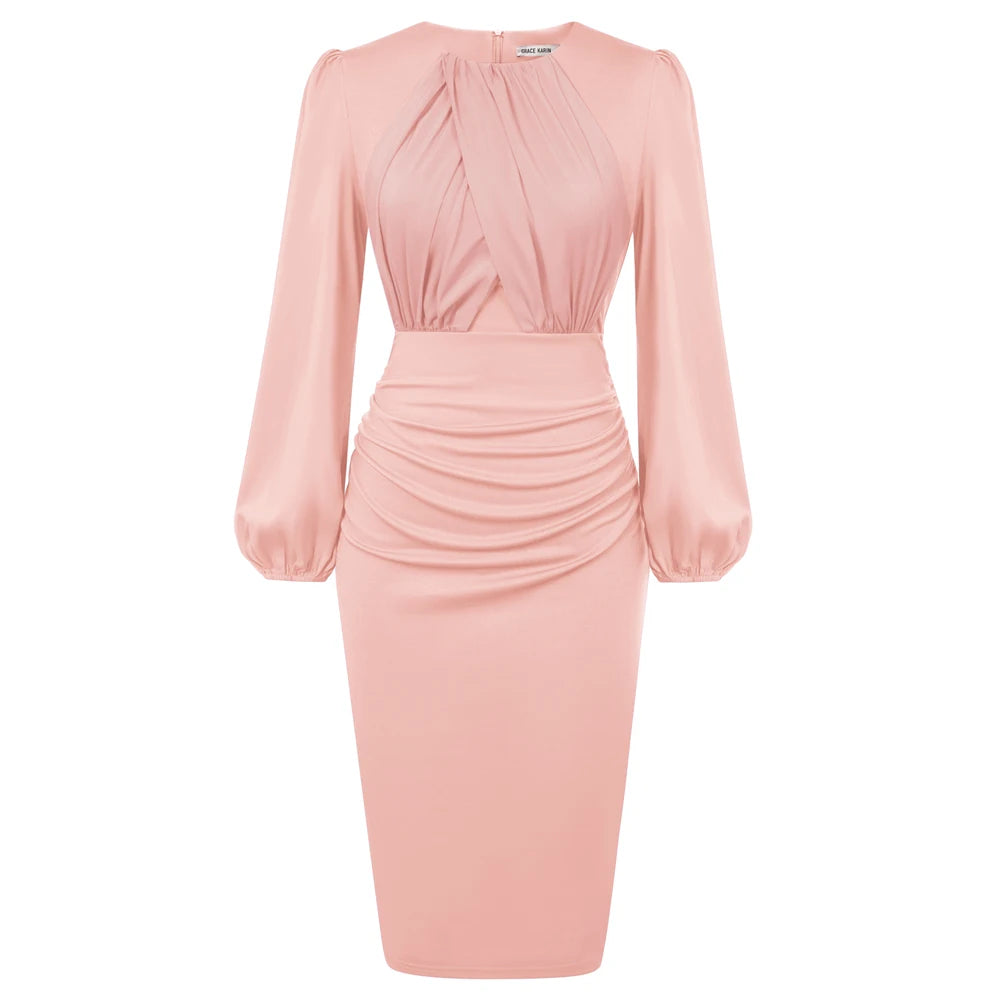 GK Dress for Women: Contrast Fabric Evening Elegant Celebrity Party Dress