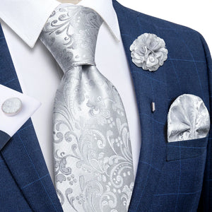 Luxury Yellow Solid Silk Tie Set for Men