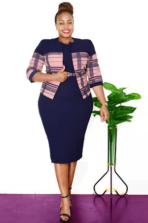 African Clothes Flower Printed Two-Piece Set – Sleeveless Bodycon Mini Dress & Coat Suit for Women