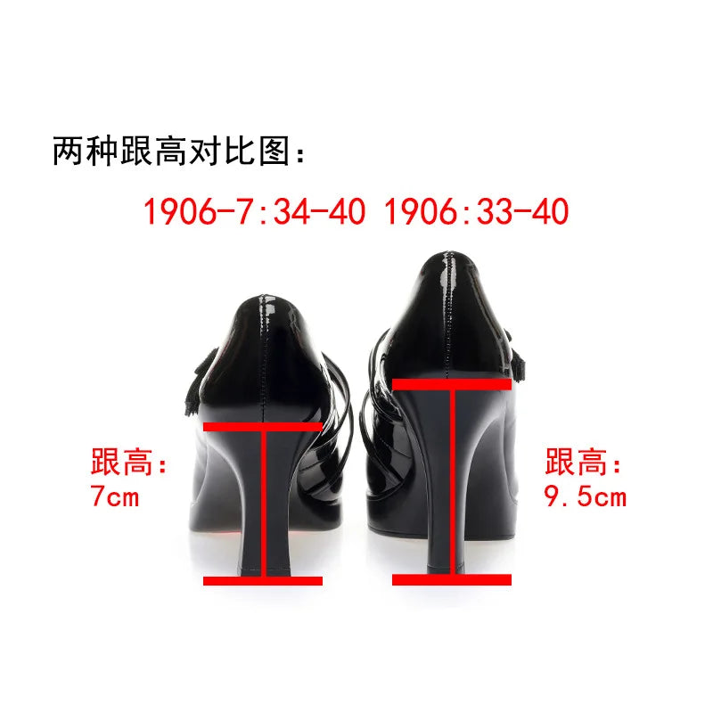 Spring & Autumn High-Heeled Leather Shoes