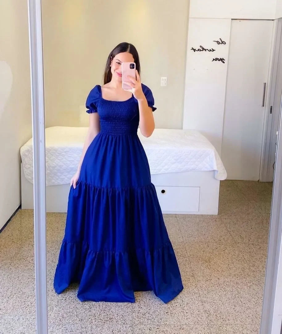 Embrace Elegance with Our Off-Shoulder Fragrant Long Solid Color Women's Dress